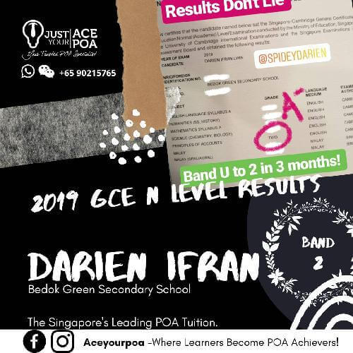 Darien Ifran Ace Your POA Tuition Band 2 N level 2019